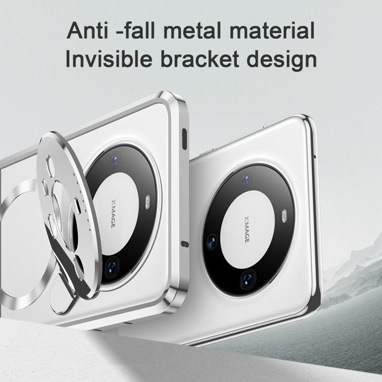 For Huawei Mate 60 Pro Aromatherapy Holder Single-sided MagSafe Magnetic Phone Case(Silver) - Huawei Cases by PMC TechLife | Online Shopping South Africa | PMC TechLife | Buy Now Pay Later Mobicred