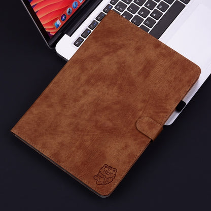 For iPad Air 11 2024 Embossed Tiger Pattern Leather Tablet Case(Brown) - iPad Air 11 2024 Cases by PMC Jewellery | Online Shopping South Africa | PMC Jewellery | Buy Now Pay Later Mobicred