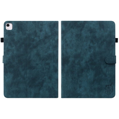 For iPad Air 11 2025 / 2024 Embossed Tiger Pattern Leather Tablet Case(Dark Blue) - iPad Air 11 2025 / 2024 Cases by PMC Jewellery | Online Shopping South Africa | PMC Jewellery | Buy Now Pay Later Mobicred