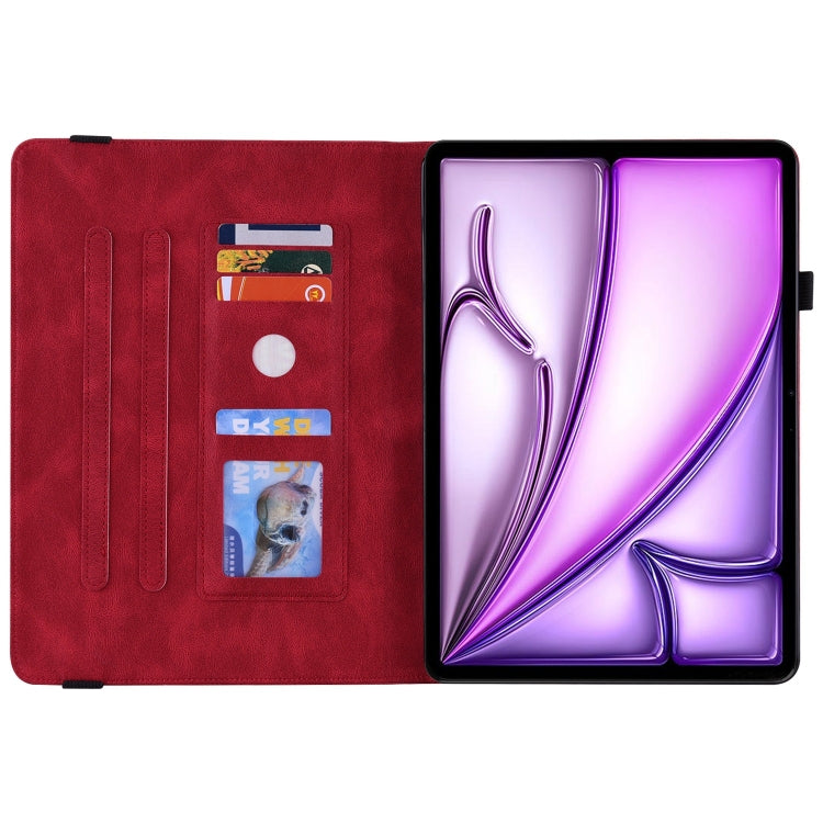 For iPad Air 11 2024 Butterfly Flower Embossed Leather Tablet Case(Red) - iPad Air 11 2024 Cases by PMC Jewellery | Online Shopping South Africa | PMC Jewellery | Buy Now Pay Later Mobicred