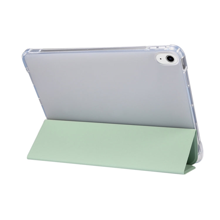 For iPad Air 11 2024 3-folding Electric Pressed Skin Texture Leather Tablet Case(Green) - iPad Air 11 2024 Cases by PMC Jewellery | Online Shopping South Africa | PMC Jewellery | Buy Now Pay Later Mobicred