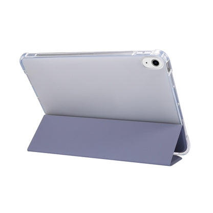 For iPad Air 11 2024 3-folding Electric Pressed Skin Texture Leather Tablet Case(Lavender) - iPad Air 11 2024 Cases by PMC Jewellery | Online Shopping South Africa | PMC Jewellery | Buy Now Pay Later Mobicred