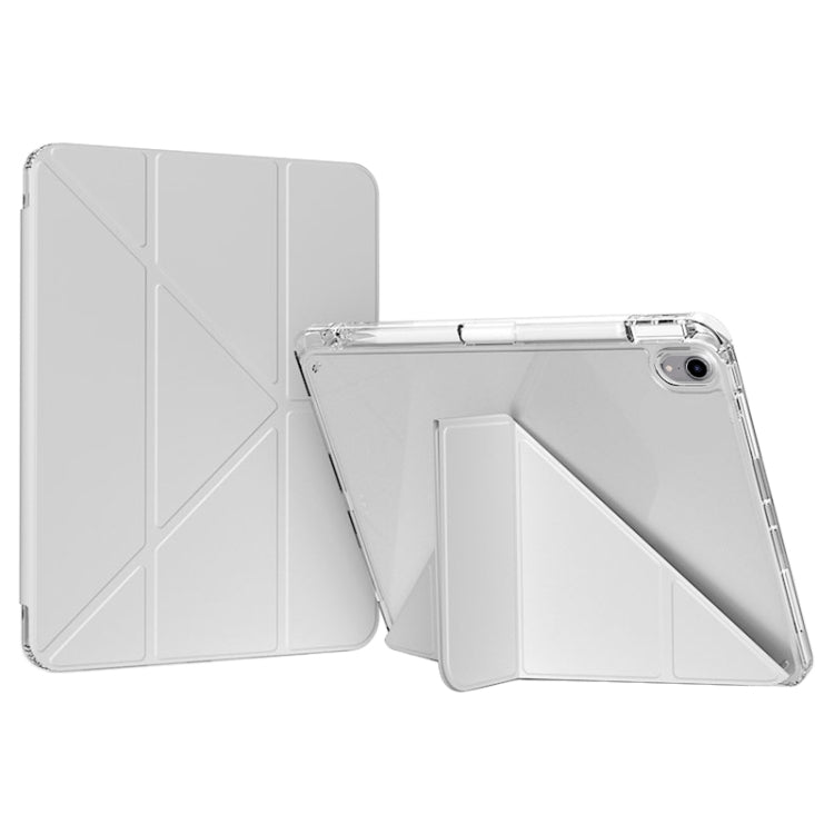 For iPad Air 13 2025 / 2024 / Pro 12.9 GEBEI Deformation Leather Tablet Case(Grey) - iPad Air 13 2025 / 2024 Cases by GEBEI | Online Shopping South Africa | PMC Jewellery | Buy Now Pay Later Mobicred