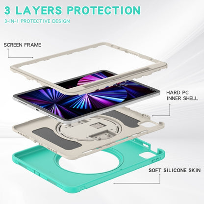 For iPad Air 11 2024 Spider Wheel Silicone Hybrid PC Tablet Case(Mint Green) - iPad Air 11 2024 Cases by PMC Jewellery | Online Shopping South Africa | PMC Jewellery | Buy Now Pay Later Mobicred