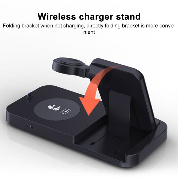 For Huawei Series 3 in 1 15W Earphones/Phones/Watch Fold Wireless Charger Stand(White) - Multifunction Charger by PMC Jewellery | Online Shopping South Africa | PMC Jewellery | Buy Now Pay Later Mobicred