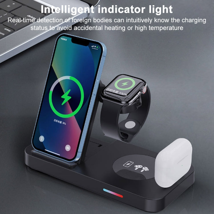 For Huawei Series 3 in 1 15W Earphones/Phones/Watch Fold Wireless Charger Stand(Black) - Multifunction Charger by PMC Jewellery | Online Shopping South Africa | PMC Jewellery | Buy Now Pay Later Mobicred