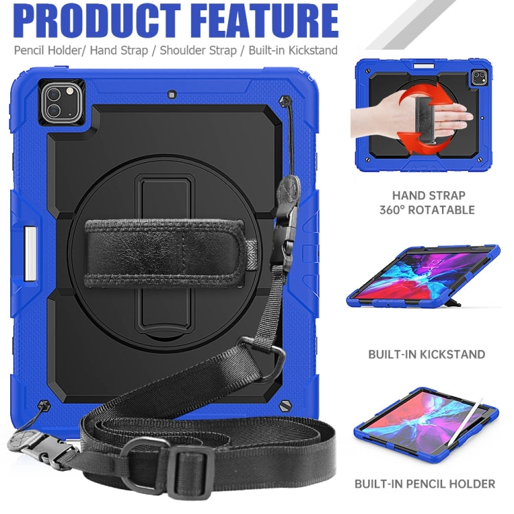 For iPad Pro 13 2024 Silicone Hybrid PC Tablet Protective Case(Black+Dark Blue) - iPad Pro 13 2024 Cases by PMC TechLife | Online Shopping South Africa | PMC TechLife | Buy Now Pay Later Mobicred