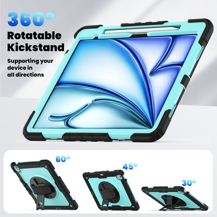 For iPad Air 13 2024 Silicone + PC Tablet Protective Case(Light Blue+Black) - iPad Air 13 2024 Cases by PMC Jewellery | Online Shopping South Africa | PMC Jewellery | Buy Now Pay Later Mobicred