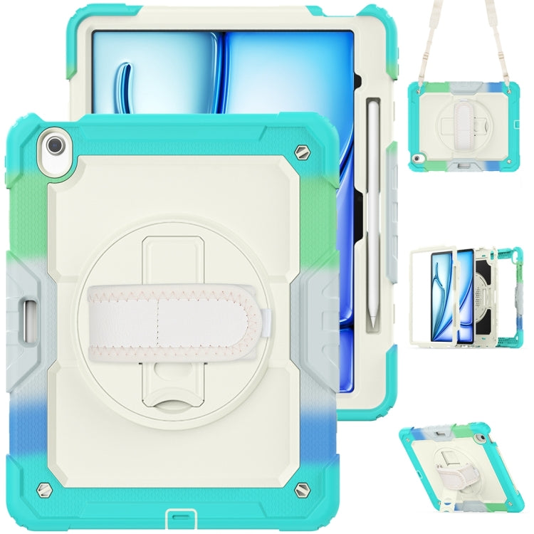 For iPad Air 13 2024 Silicone + PC Tablet Protective Case(Rainbow Blue) - iPad Air 13 2024 Cases by PMC Jewellery | Online Shopping South Africa | PMC Jewellery | Buy Now Pay Later Mobicred