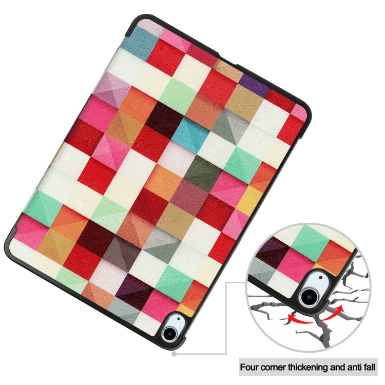 For iPad Air 11 2024 Custer Painted 3-Fold Holder Smart Leather Tablet Case(Magic Cube) - iPad Air 11 2024 Cases by PMC Jewellery | Online Shopping South Africa | PMC Jewellery | Buy Now Pay Later Mobicred