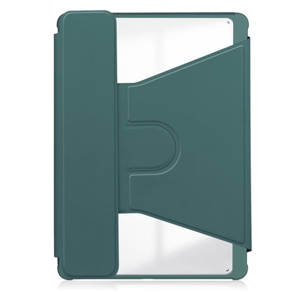 For iPad Air 11 2025 / 2024 Transparent Rotation Smart Leather Tablet Case with Keyboard(Dark Green) - iPad Air 11 2025 / 2024 Cases by PMC Jewellery | Online Shopping South Africa | PMC Jewellery | Buy Now Pay Later Mobicred