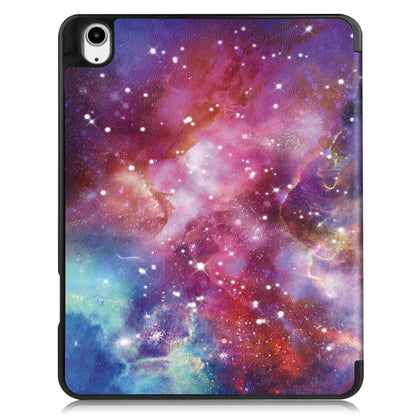 For iPad Air 13 2024 Custer Painted 3-Fold Holder Smart Leather Tablet Case with Pen Tray(Milky Way Nebula) - iPad Air 13 2024 Cases by PMC Jewellery | Online Shopping South Africa | PMC Jewellery | Buy Now Pay Later Mobicred