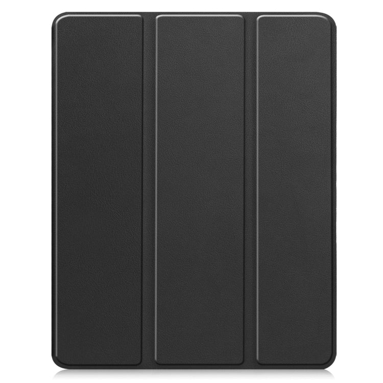 For iPad Air 13 2024 Custer TPU Pure Color 3-Fold Holder Smart Leather Tablet Case with Pen Tray(Black) - iPad Air 13 2024 Cases by PMC Jewellery | Online Shopping South Africa | PMC Jewellery | Buy Now Pay Later Mobicred