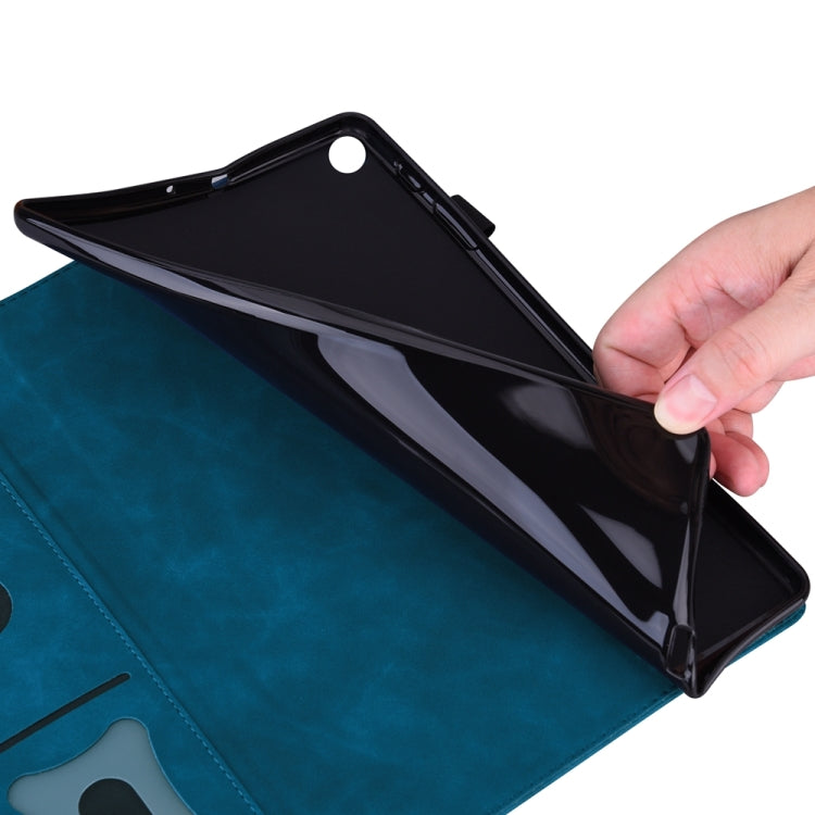 For iPad Pro 13 2024 Splicing Shockproof Leather Tablet Case(Blue) - iPad Pro 13 2024 Cases by PMC TechLife | Online Shopping South Africa | PMC TechLife | Buy Now Pay Later Mobicred
