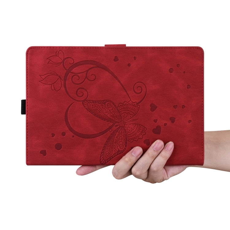 For iPad Pro 13 2024 Love Butterfly Embossed Leather Tablet Case(Red) - iPad Pro 13 2024 Cases by PMC Jewellery | Online Shopping South Africa | PMC Jewellery | Buy Now Pay Later Mobicred