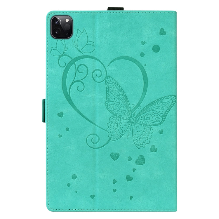 For iPad Pro 11 2024 Love Butterfly Embossed Leather Tablet Case(Mint Green) - iPad Pro 11 2024 Cases by PMC Jewellery | Online Shopping South Africa | PMC Jewellery | Buy Now Pay Later Mobicred