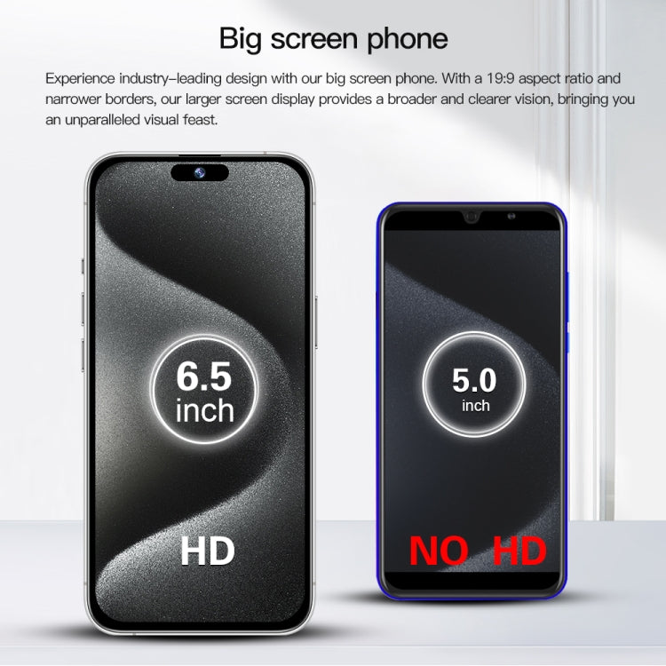 i15 Pro Max / Q5A, 6GB+128GB, 6.5 inch Screen, Face Identification, Android 10 MTK6762 Octa Core, OTG, NFC, Network: 4G, Dual SIM(Titanium White) -  by PMC TechLife | Online Shopping South Africa | PMC TechLife