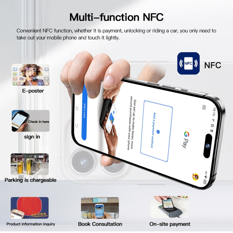 i15 Pro Max / Q5A, 6GB+128GB, 6.5 inch Screen, Face Identification, Android 10 MTK6762 Octa Core, OTG, NFC, Network: 4G, Dual SIM(Titanium White) -  by PMC TechLife | Online Shopping South Africa | PMC TechLife