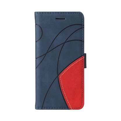 For iPhone SE 2024 Dual-color Splicing Flip Leather Phone Case(Blue) - More iPhone Cases by PMC Jewellery | Online Shopping South Africa | PMC Jewellery | Buy Now Pay Later Mobicred