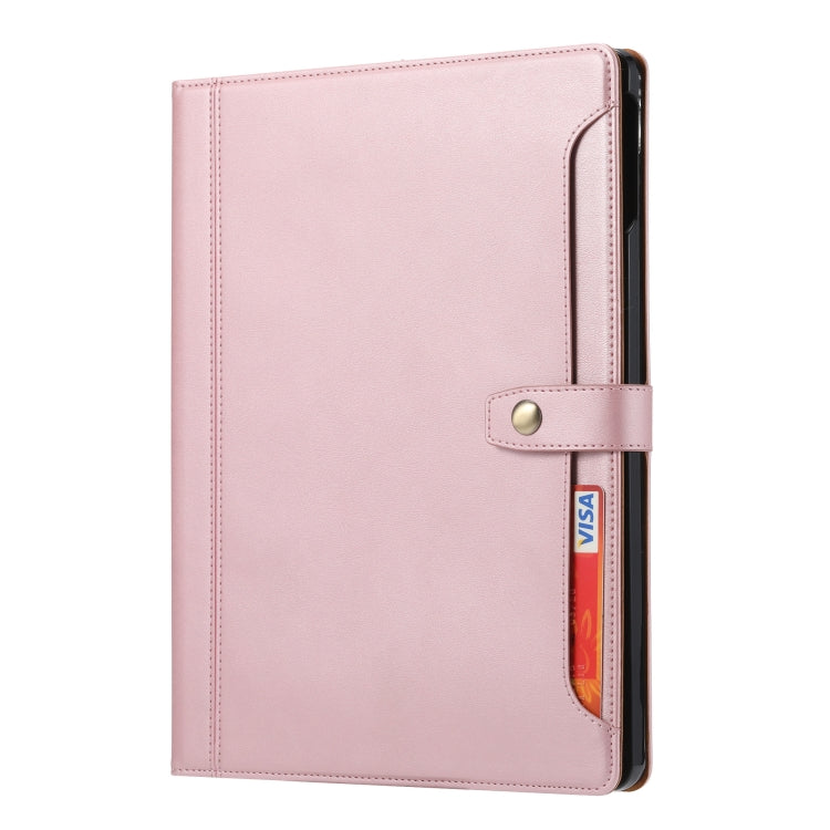 For iPad Pro 11 2024 Calf Texture Double Fold Clasp Horizontal Flip Leather Smart Tablet Case(Rose Gold) - iPad Pro 11 2024 Cases by PMC Jewellery | Online Shopping South Africa | PMC Jewellery | Buy Now Pay Later Mobicred