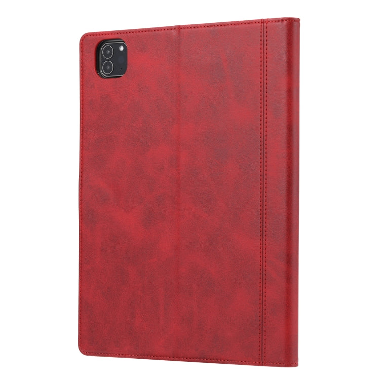 For iPad Pro 13 2024 Calf Texture Double Fold Clasp Horizontal Flip Leather Smart Tablet Case(Red) - iPad Pro 13 2024 Cases by PMC Jewellery | Online Shopping South Africa | PMC Jewellery | Buy Now Pay Later Mobicred