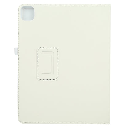 For iPad Air 11 2024 Litchi Texture Solid Color Leather Tablet Case(White) - iPad Air 11 2024 Cases by PMC Jewellery | Online Shopping South Africa | PMC Jewellery | Buy Now Pay Later Mobicred