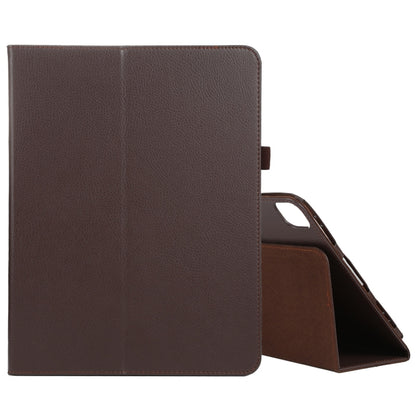 For iPad Air 11 2024 Litchi Texture Solid Color Leather Tablet Case(Brown) - iPad Air 11 2024 Cases by PMC Jewellery | Online Shopping South Africa | PMC Jewellery | Buy Now Pay Later Mobicred