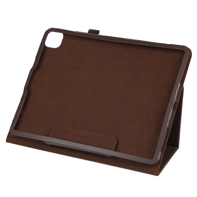 For iPad Pro 13 2024 Litchi Texture Solid Color Leather Tablet Case(Brown) - iPad Pro 13 2024 Cases by PMC Jewellery | Online Shopping South Africa | PMC Jewellery | Buy Now Pay Later Mobicred