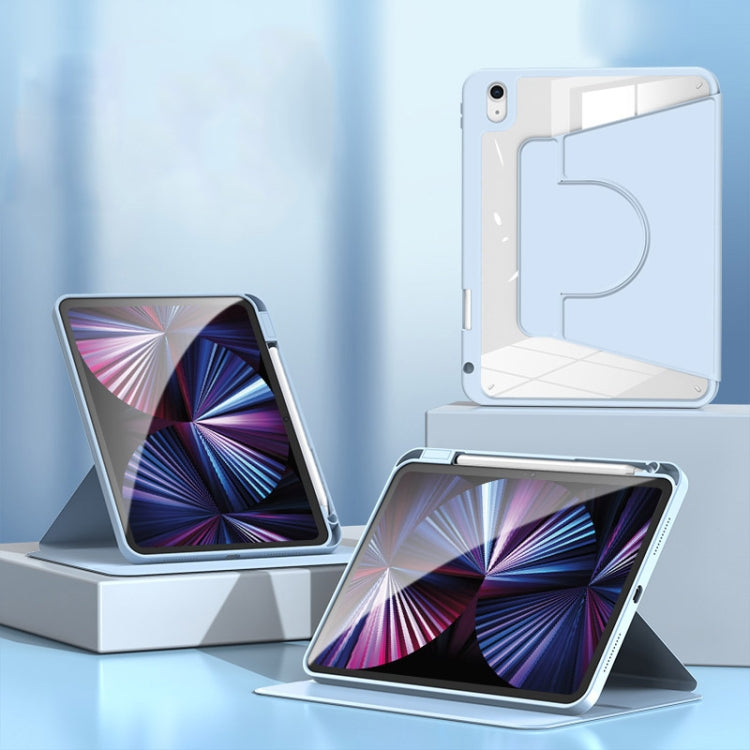 For iPad Pro 11 2024 2 in 1 Acrylic Split Rotating Leather Tablet Case(Ice Blue) - iPad Pro 11 2024 Cases by PMC TechLife | Online Shopping South Africa | PMC TechLife | Buy Now Pay Later Mobicred