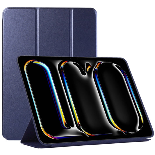 For iPad Pro 13 2024 Double-sided Clip Non-buckle Magnetic PU Smart Tablet Case(Dark Blue) - iPad Air 13 2025 / 2024 Cases by PMC Jewellery | Online Shopping South Africa | PMC Jewellery | Buy Now Pay Later Mobicred