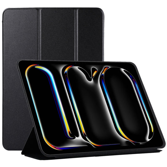 For iPad Pro 13 2024 Double-sided Clip Non-buckle Magnetic PU Smart Tablet Case(Black) - iPad Air 13 2025 / 2024 Cases by PMC Jewellery | Online Shopping South Africa | PMC Jewellery | Buy Now Pay Later Mobicred