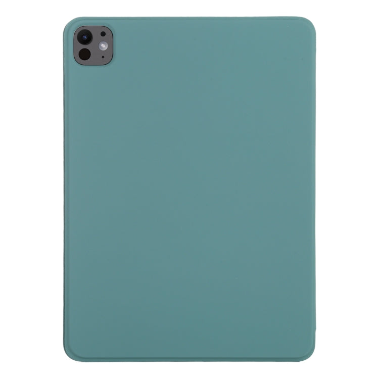 For iPad Pro 11 2024 Double-sided Clip Non-buckle Magnetic PU Smart Tablet Case(Green) - iPad Pro 11 2024 Cases by PMC Jewellery | Online Shopping South Africa | PMC Jewellery | Buy Now Pay Later Mobicred