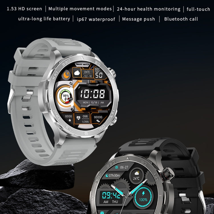 DK67 1.53 inch IP67 BT 5.0 Fitness Sport Smart Watch, Support Bluetooth Call / Sleep / Blood Oxygen / Heart Rate / Blood Pressure Health Monitor(Orange) - Smart Watches by PMC Jewellery | Online Shopping South Africa | PMC Jewellery | Buy Now Pay Later Mobicred