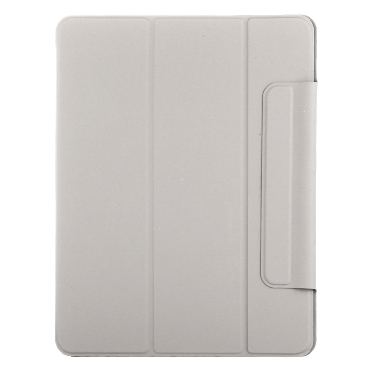 For iPad Pro 13 2024 Double-sided Clip Fixed Buckle Magnetic PU Leather Smart Tablet Case(Grey) - iPad Pro 13 2024 Cases by PMC TechLife | Online Shopping South Africa | PMC TechLife | Buy Now Pay Later Mobicred
