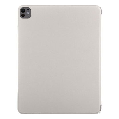 For iPad Pro 13 2024 Double-sided Clip Fixed Buckle Magnetic PU Leather Smart Tablet Case(Grey) - iPad Pro 13 2024 Cases by PMC Jewellery | Online Shopping South Africa | PMC Jewellery | Buy Now Pay Later Mobicred