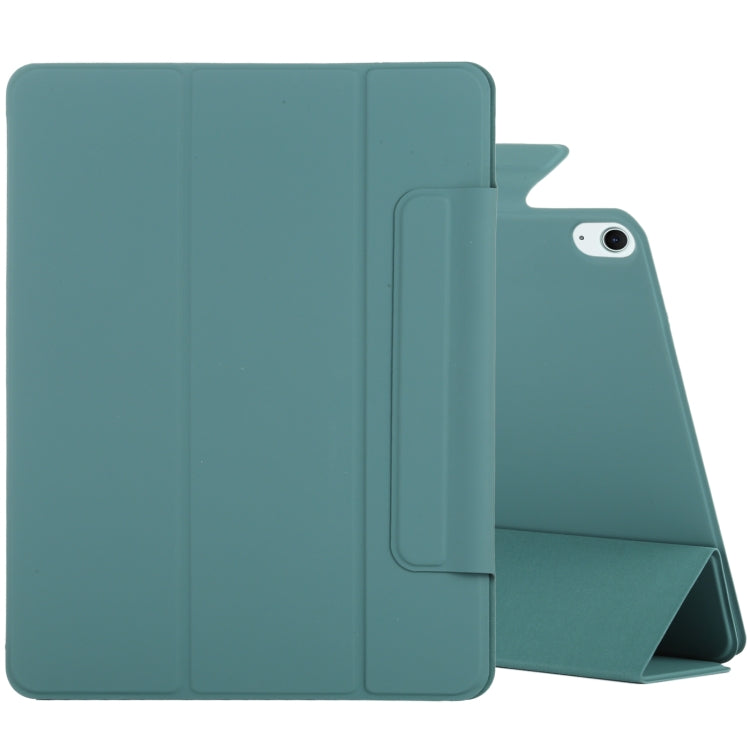 For iPad Air 11 2024 Double-sided Clip Fixed Buckle Magnetic PU Leather Smart Tablet Case(Green) - iPad Air 11 2024 Cases by PMC Jewellery | Online Shopping South Africa | PMC Jewellery | Buy Now Pay Later Mobicred