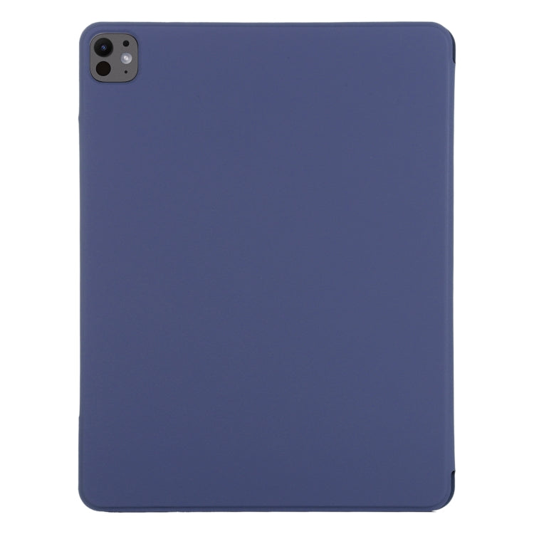 For iPad Pro 11 2024 Double-sided Clip Fixed Buckle Magnetic PU Leather Smart Tablet Case(Dark Blue) - iPad Pro 11 2024 Cases by PMC Jewellery | Online Shopping South Africa | PMC Jewellery | Buy Now Pay Later Mobicred