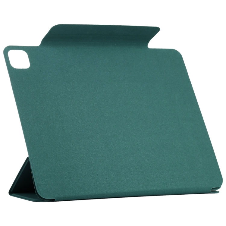 For iPad Pro 11 2024 Double-sided Clip Fixed Buckle Magnetic PU Leather Smart Tablet Case(Dark Green) - iPad Pro 11 2024 Cases by PMC Jewellery | Online Shopping South Africa | PMC Jewellery | Buy Now Pay Later Mobicred