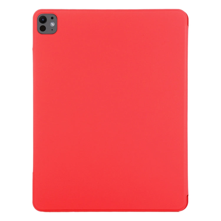 For iPad Pro 11 2024 Double-sided Clip Fixed Buckle Magnetic PU Leather Smart Tablet Case(Red) - iPad Pro 11 2024 Cases by PMC Jewellery | Online Shopping South Africa | PMC Jewellery | Buy Now Pay Later Mobicred