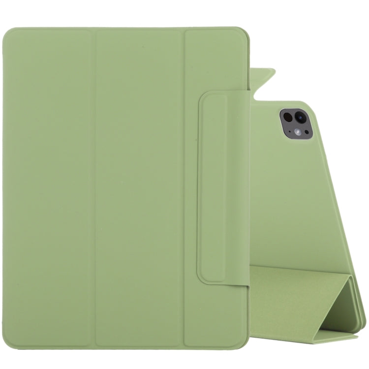 For iPad Pro 11 2024 Double-sided Clip Fixed Buckle Magnetic PU Leather Smart Tablet Case(Grass Green) - iPad Pro 11 2024 Cases by PMC Jewellery | Online Shopping South Africa | PMC Jewellery | Buy Now Pay Later Mobicred