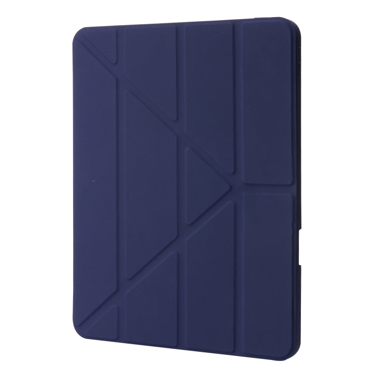 For iPad Pro 13 2024 Deformation Transparent Acrylic Leather Tablet Case(Dark Blue) - iPad Pro 13 2024 Cases by PMC Jewellery | Online Shopping South Africa | PMC Jewellery | Buy Now Pay Later Mobicred