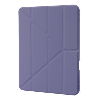 For iPad Pro 13 2024 Deformation Transparent Acrylic Leather Tablet Case(Lavender Grey) - iPad Pro 13 2024 Cases by PMC Jewellery | Online Shopping South Africa | PMC Jewellery | Buy Now Pay Later Mobicred