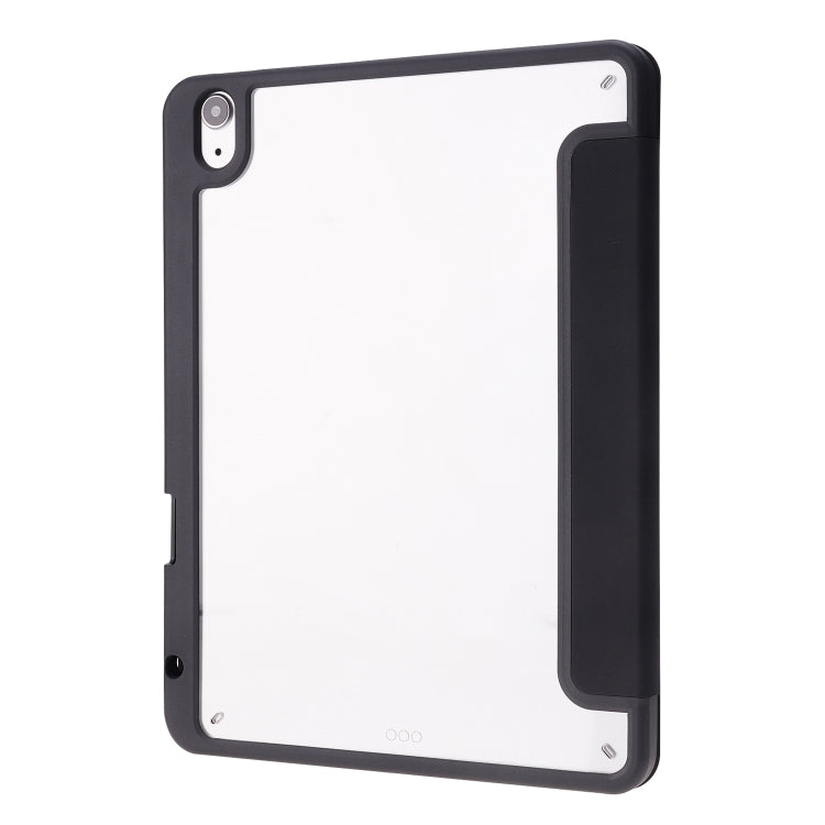 For iPad Air 11 2024 Deformation Transparent Acrylic Leather Tablet Case(Black) - iPad Air 11 2024 Cases by PMC Jewellery | Online Shopping South Africa | PMC Jewellery | Buy Now Pay Later Mobicred