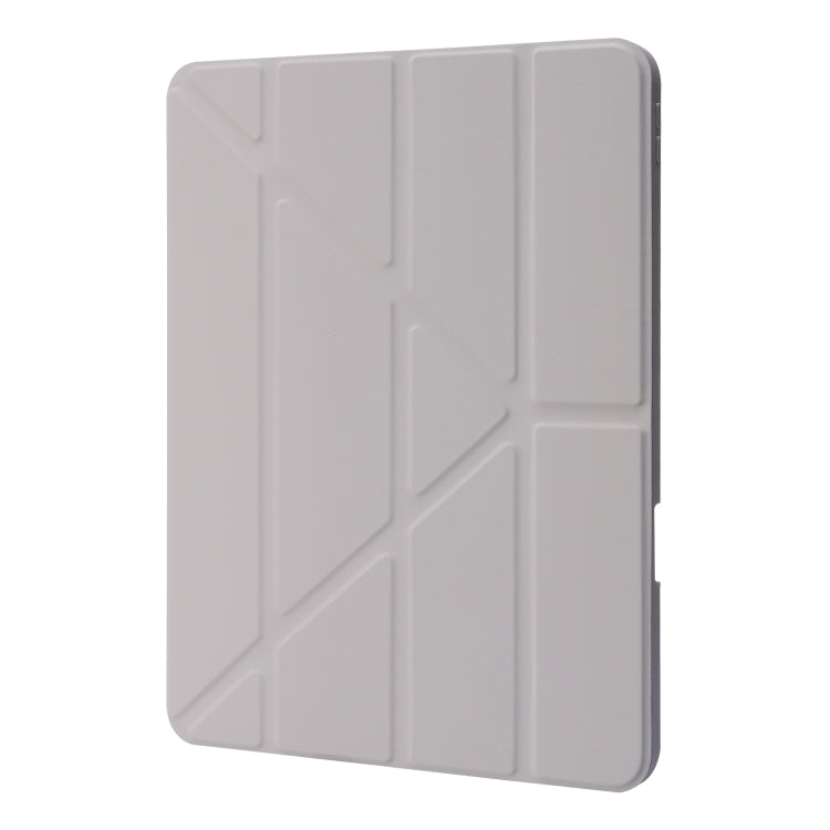 For iPad Pro 11 2024 Deformation Transparent Acrylic Leather Tablet Case(Grey) - iPad Pro 11 2024 Cases by PMC Jewellery | Online Shopping South Africa | PMC Jewellery | Buy Now Pay Later Mobicred