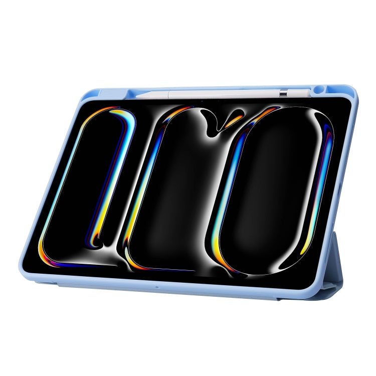 For iPad Air 11 2025 / 2024 Deformation Transparent Acrylic Leather Tablet Case(Grey) - iPad Air 11 2025 / 2024 Cases by PMC TechLife | Online Shopping South Africa | PMC TechLife | Buy Now Pay Later Mobicred