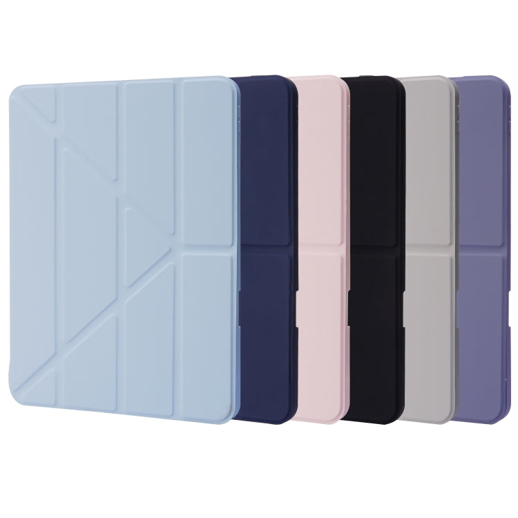 For iPad Pro 13 2024 Deformation Transparent Acrylic Leather Tablet Case(Lavender Grey) - iPad Pro 13 2024 Cases by PMC Jewellery | Online Shopping South Africa | PMC Jewellery | Buy Now Pay Later Mobicred