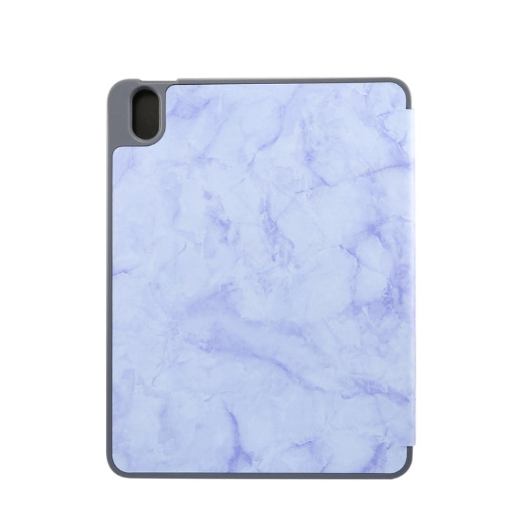 For iPad Air 11 2024 Three-fold Marble Texture Protective Tablet Case with Pen Slot(Purple) - iPad Air 11 2024 Cases by PMC Jewellery | Online Shopping South Africa | PMC Jewellery | Buy Now Pay Later Mobicred