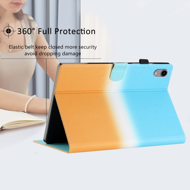 For iPad Pro 11 2024 Stitching Gradient Smart Leather Tablet Case(Blue Orange) - iPad Pro 11 2024 Cases by PMC Jewellery | Online Shopping South Africa | PMC Jewellery | Buy Now Pay Later Mobicred