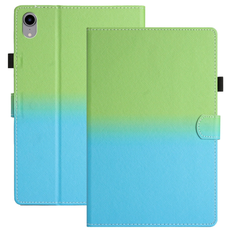 For iPad Pro 11 2024 Stitching Gradient Smart Leather Tablet Case(Green Blue) - iPad Pro 11 2024 Cases by PMC Jewellery | Online Shopping South Africa | PMC Jewellery | Buy Now Pay Later Mobicred