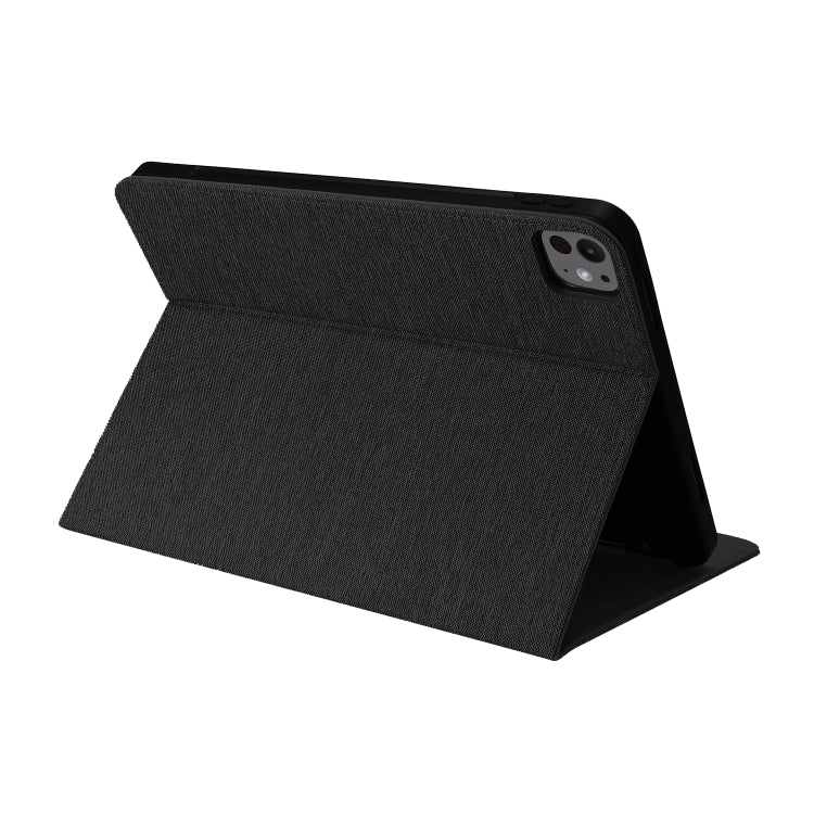 For iPad Air 11 2024 Fabric Leather Tablet Case(Black) - iPad Air 11 2024 Cases by PMC Jewellery | Online Shopping South Africa | PMC Jewellery | Buy Now Pay Later Mobicred